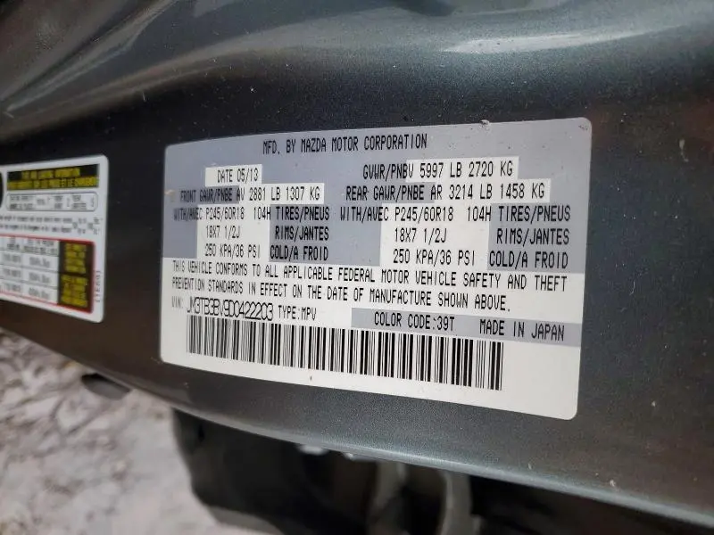 2013 MAZDA CX-9 SPORT  