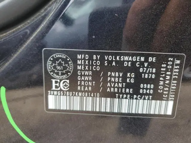 2019 VOLKSWAGEN JETTA SEL PREMIUM  