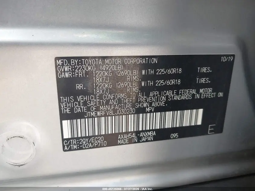 2020 TOYOTA RAV4 HYBRID XSE
