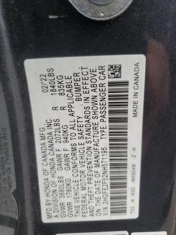 2022 HONDA CIVIC SPORT  