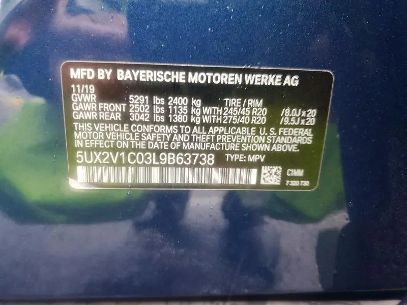 2020 BMW X4 XDRIVE30I  