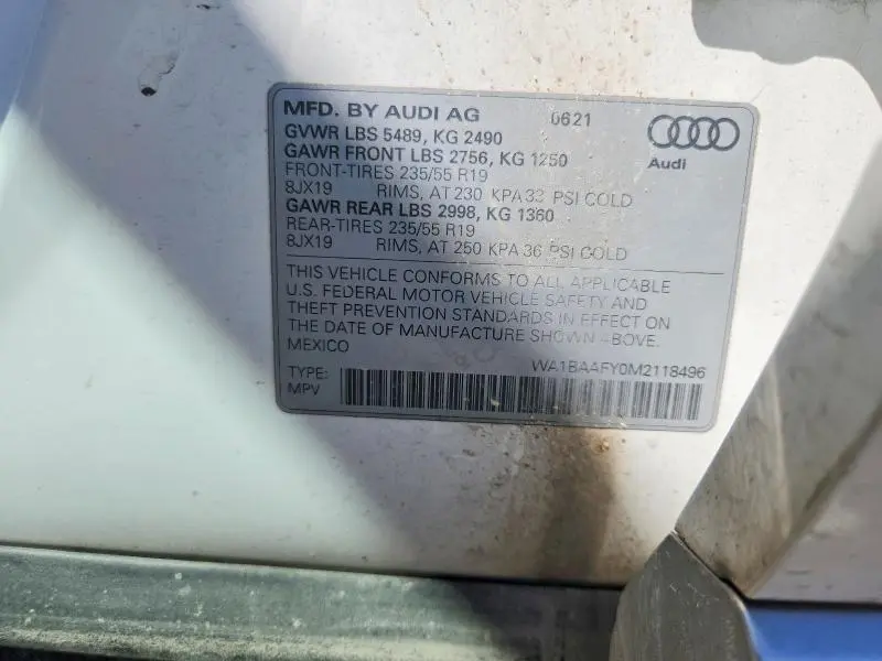 2021 AUDI Q5 PREMIUM PLUS  