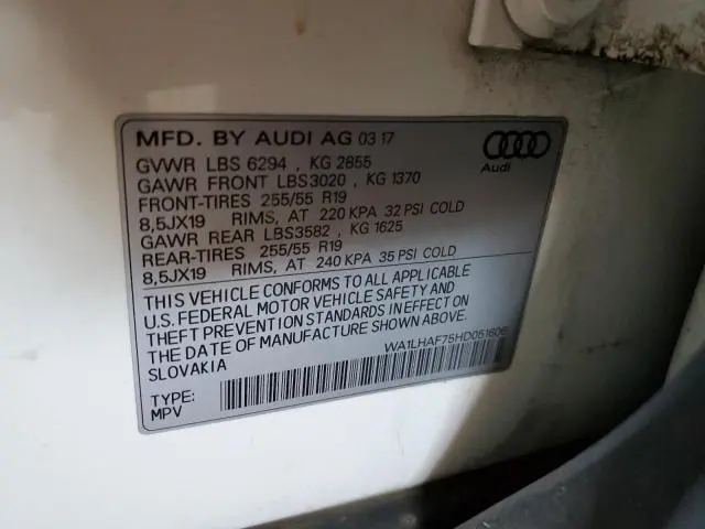 2017 AUDI Q7 PREMIUM PLUS  