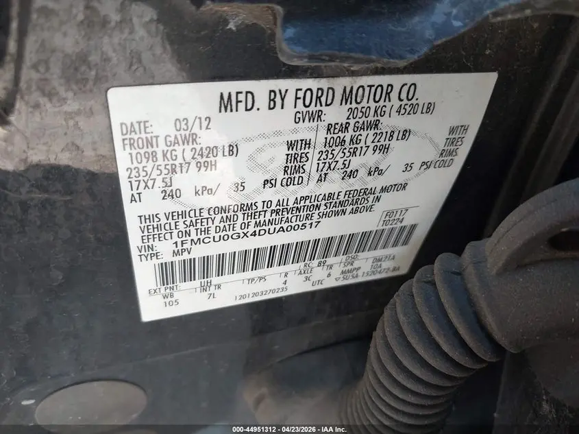 2013 FORD ESCAPE SE