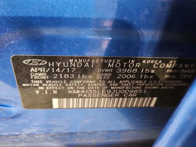 2018 HYUNDAI ELANTRA GT   