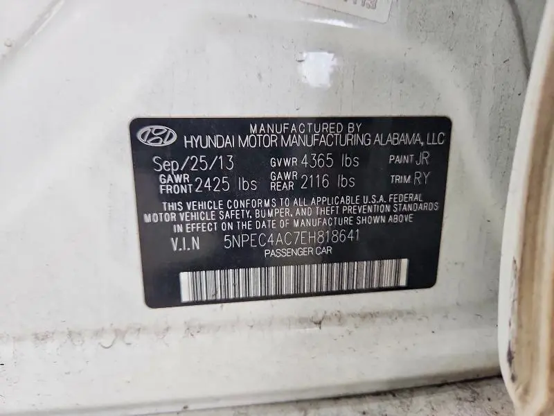 2014 HYUNDAI SONATA SE  