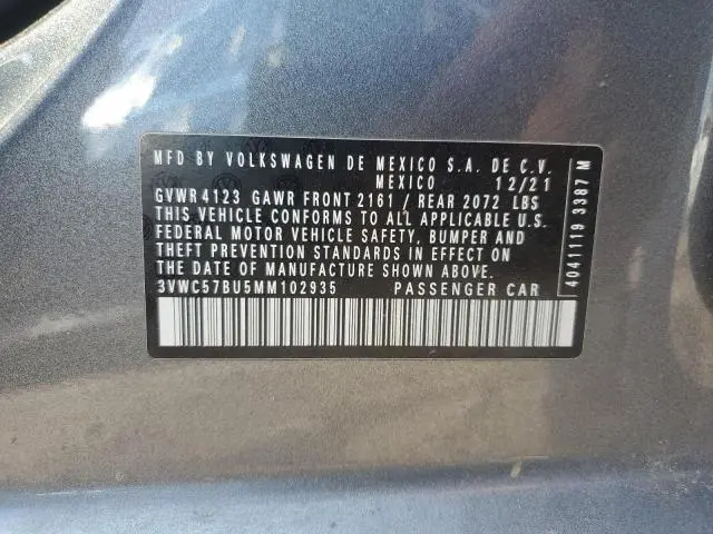 2021 VOLKSWAGEN JETTA S  