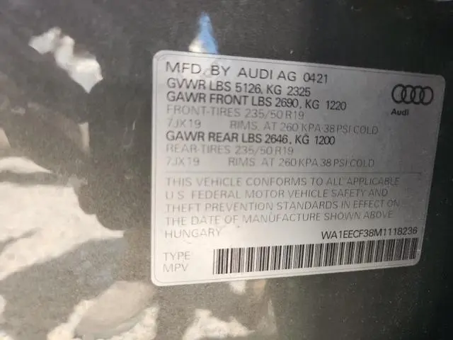 2021 AUDI Q3 PREMIUM PLUS S LINE 45  