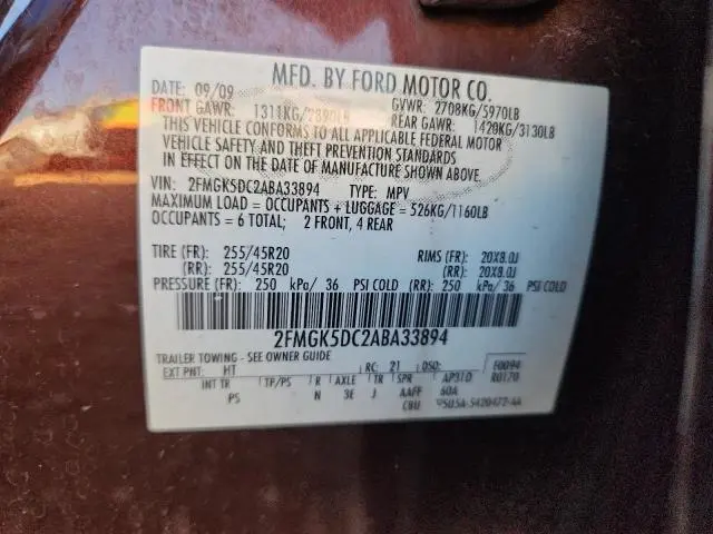 2010 FORD FLEX LIMITED  