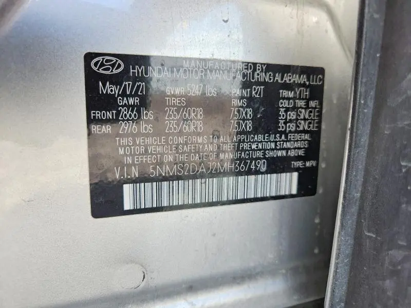 2021 HYUNDAI SANTA FE SEL  