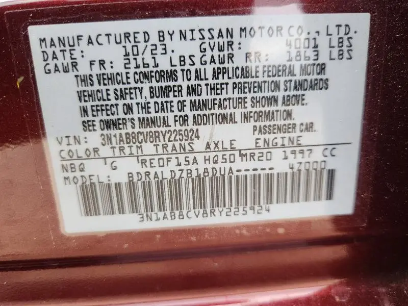 2024 NISSAN SENTRA SV  
