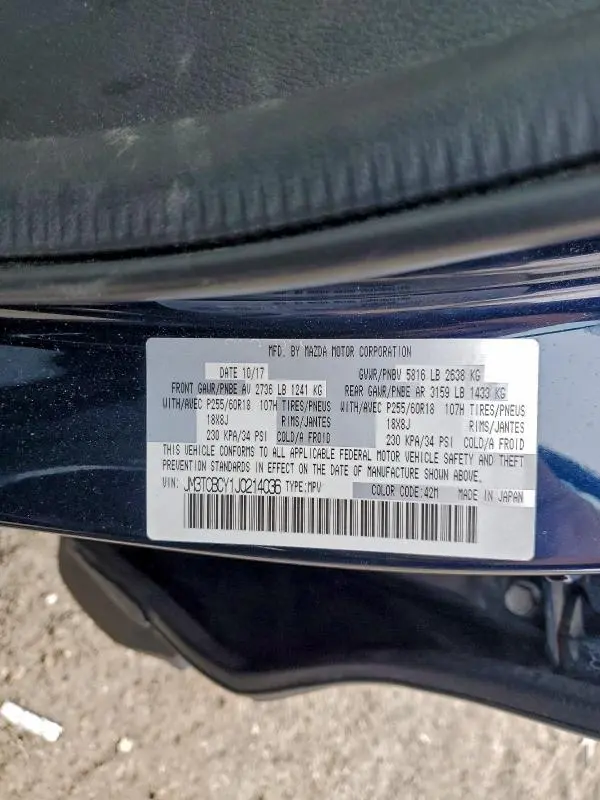 2018 MAZDA CX-9 TOURING  