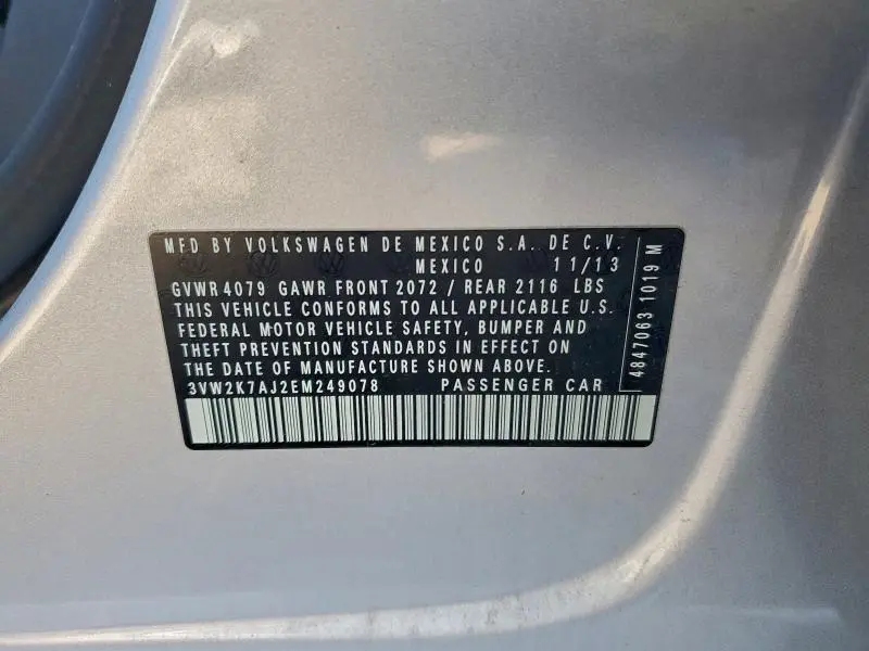 2014 VOLKSWAGEN JETTA BASE  