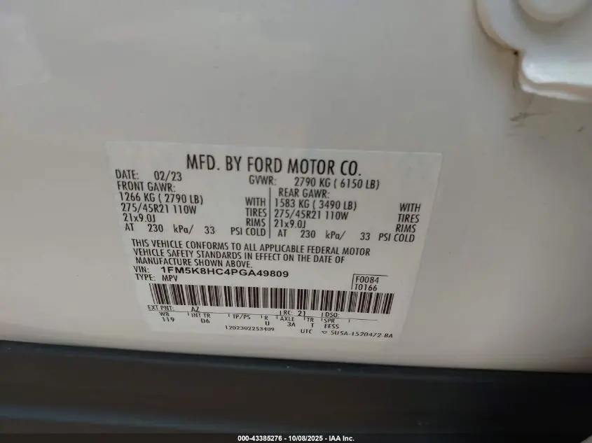 2023 FORD EXPLORER PLATINUM