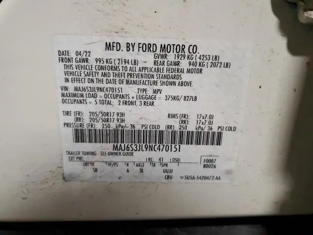 2022 FORD ECOSPORT SES  