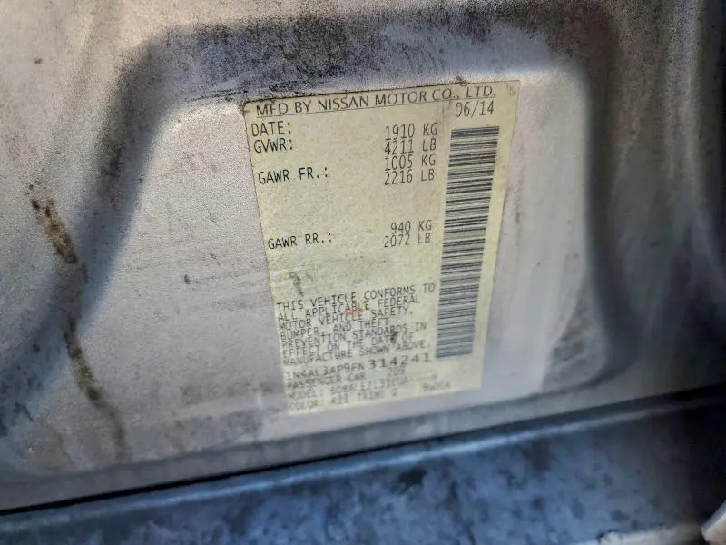 2015 NISSAN ALTIMA 2.5  