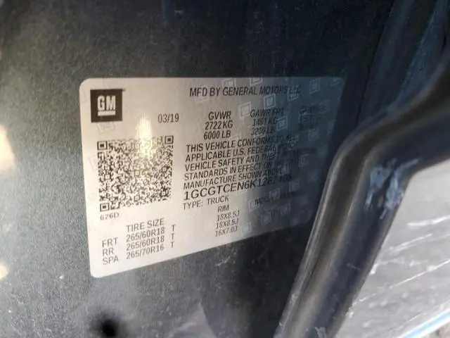 2019 CHEVROLET COLORADO LT  