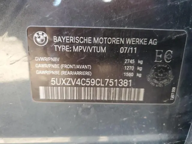 2012 BMW X5 XDRIVE35I  