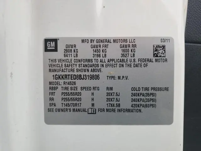 2011 GMC ACADIA DENALI  