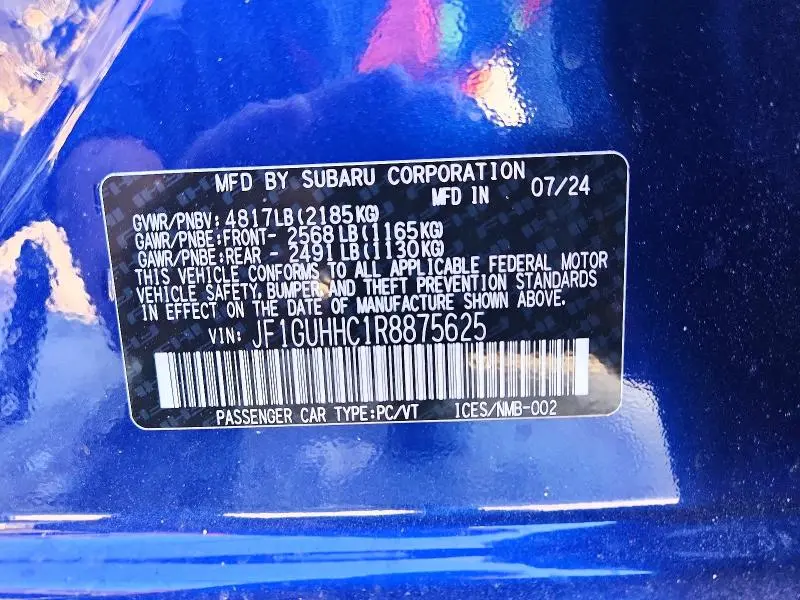 2024 SUBARU IMPREZA RS  