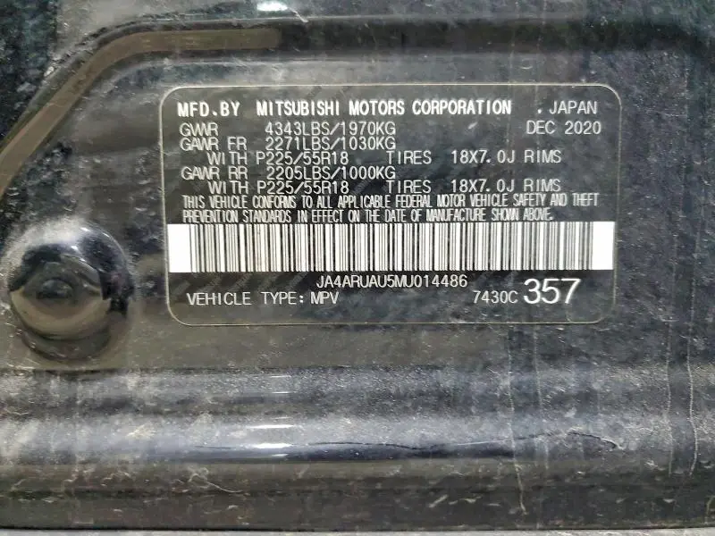 2021 MITSUBISHI OUTLANDER SPORT ES  