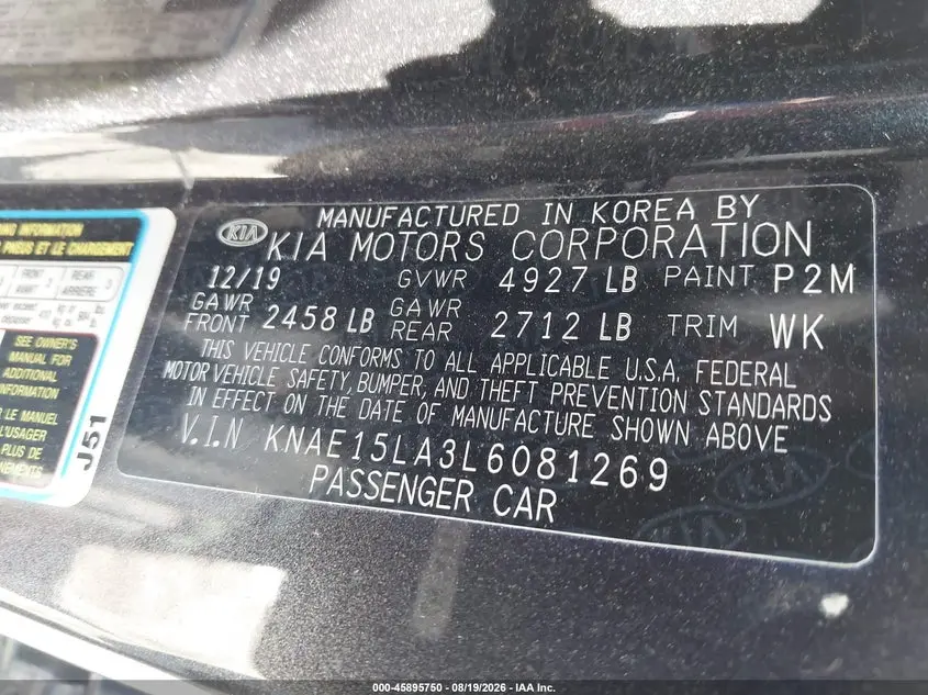 2020 KIA STINGER GT-LINE