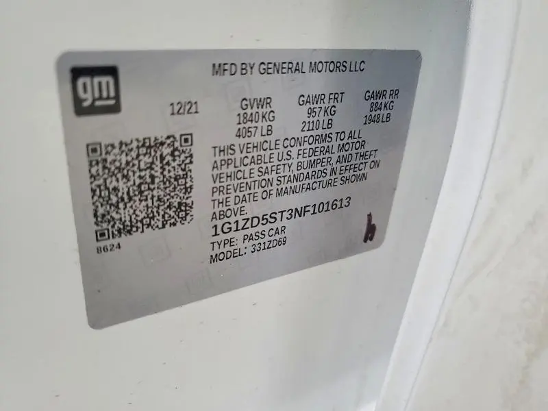 2022 CHEVROLET MALIBU LT  