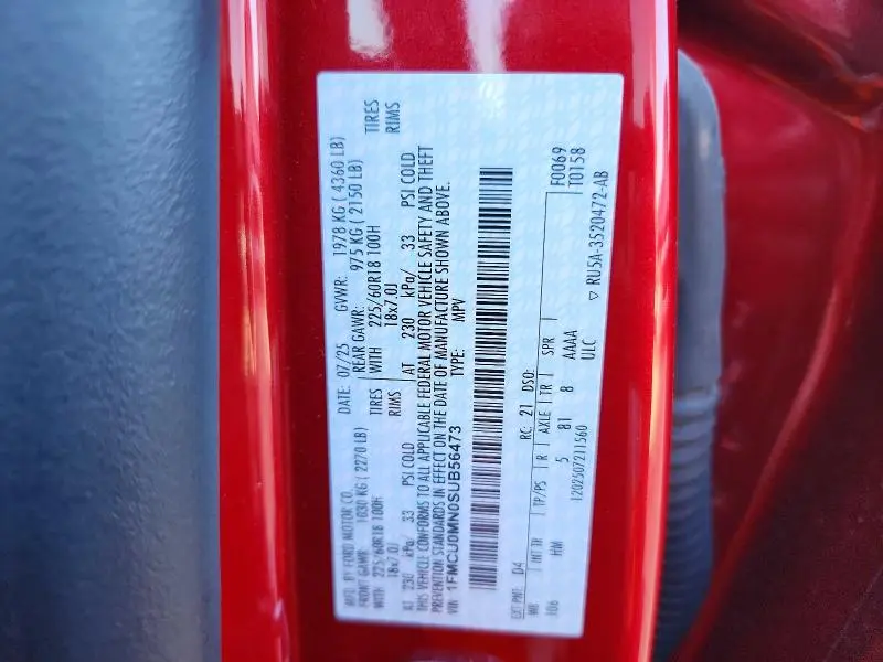 2025 FORD ESCAPE ST LINE  