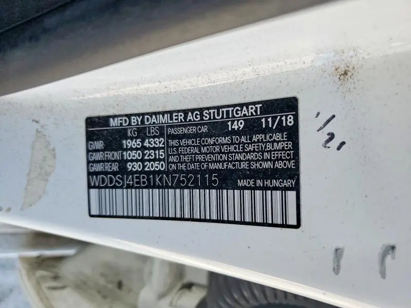 2019 MERCEDES-BENZ CLA 250  