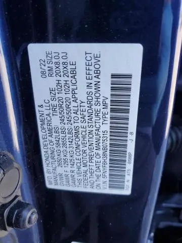 2022 HONDA PILOT SPORT