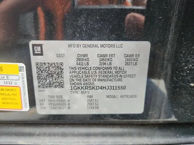 2017 GMC ACADIA LIMITED SLT-2  