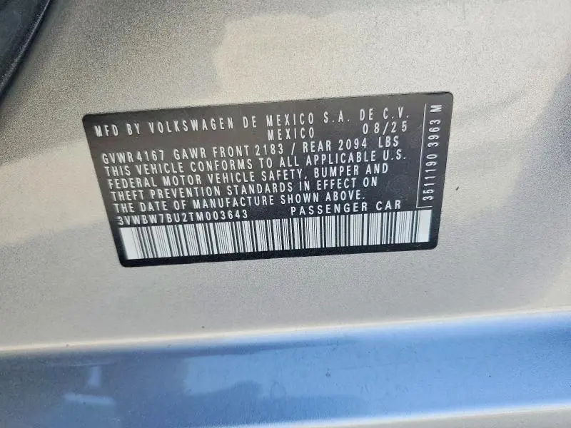 2026 VOLKSWAGEN JETTA SPORT  