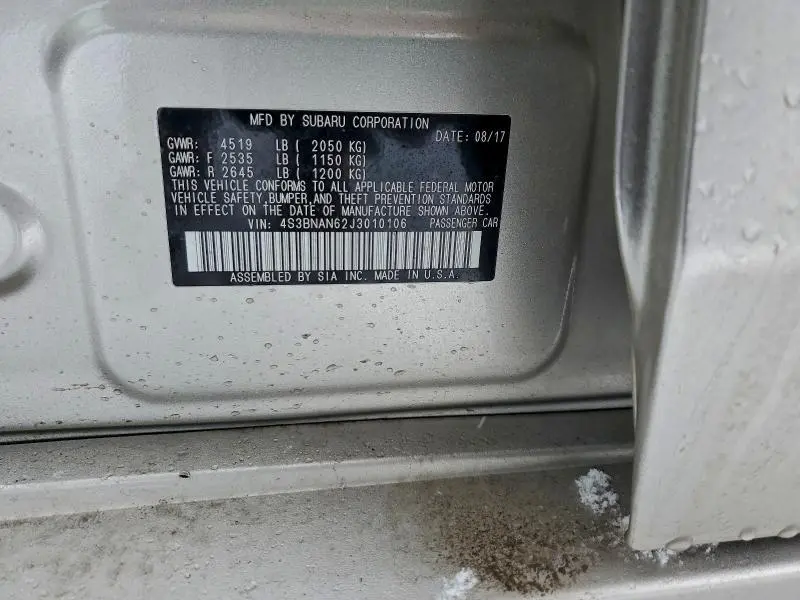 2018 SUBARU LEGACY 2.5I LIMITED  