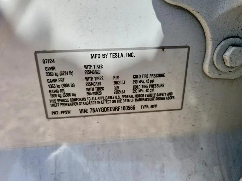 2024 TESLA MODEL Y   