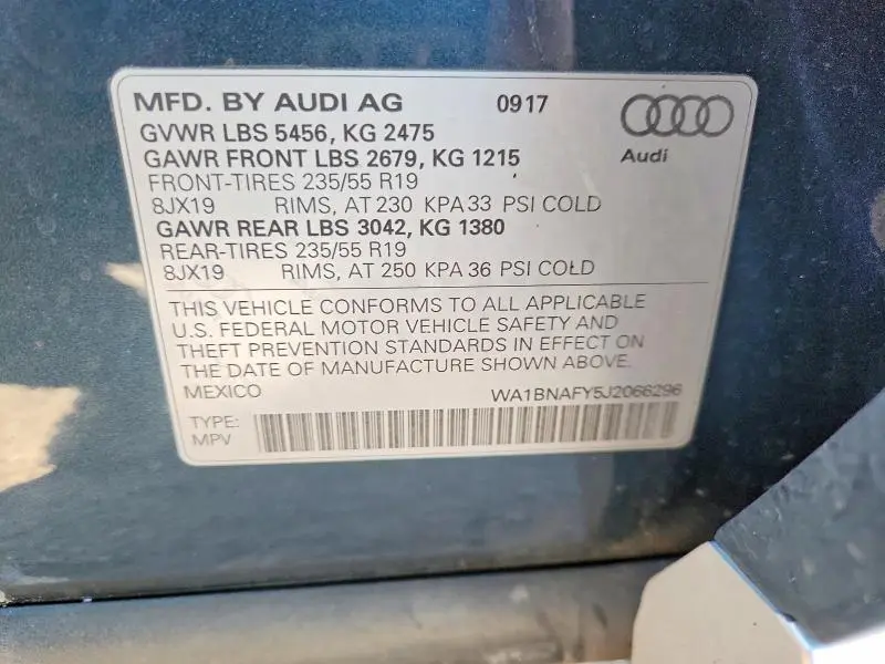 2018 AUDI Q5 PREMIUM PLUS  