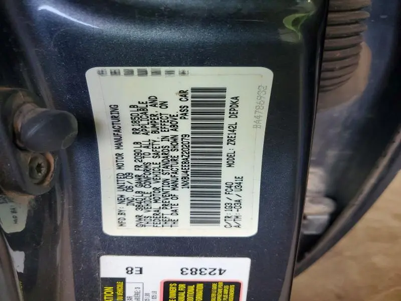 2010 TOYOTA COROLLA LE  