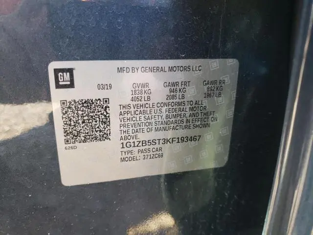 2019 CHEVROLET MALIBU LS