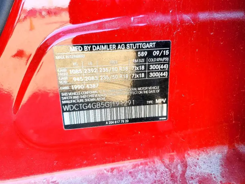 2016 MERCEDES-BENZ GLA 250 4MATIC  