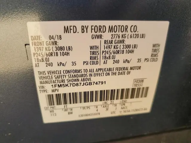 2018 FORD EXPLORER XLT  