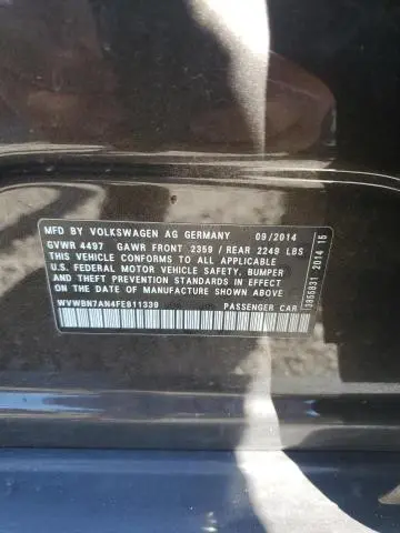 2015 VOLKSWAGEN CC SPORT  