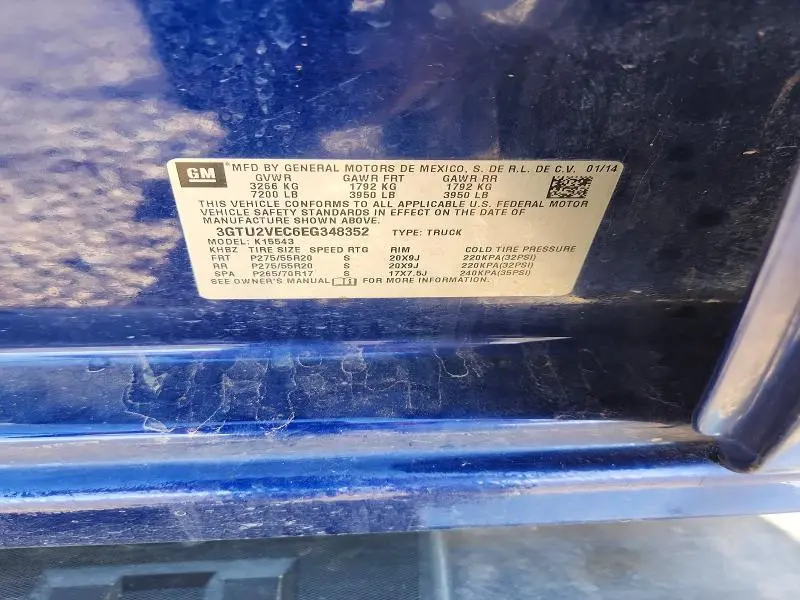 2014 GMC SIERRA K1500 SLT  