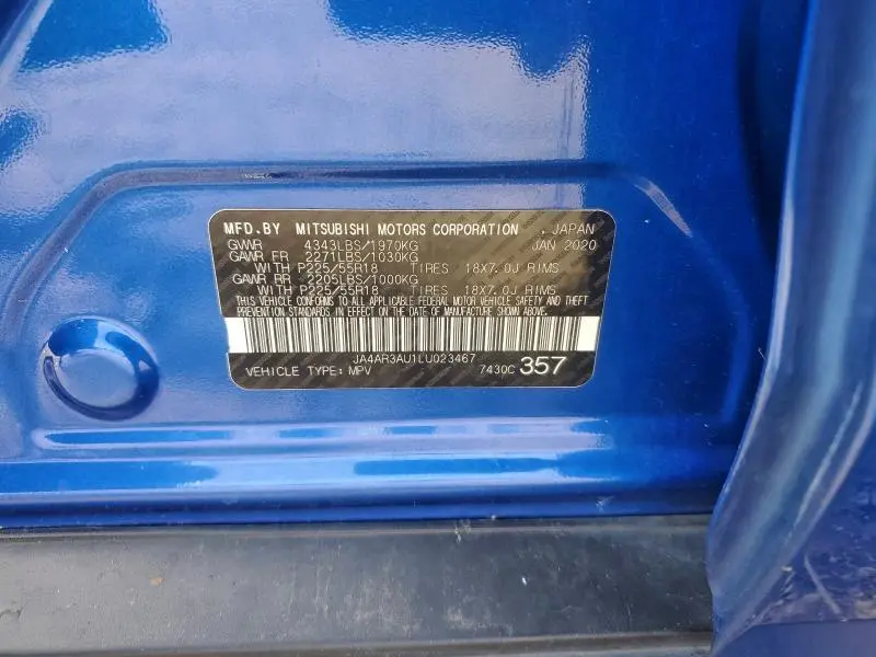 2020 MITSUBISHI OUTLANDER SPORT ES  