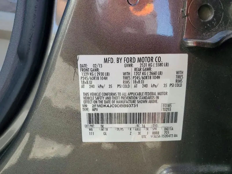2013 FORD EDGE SEL  