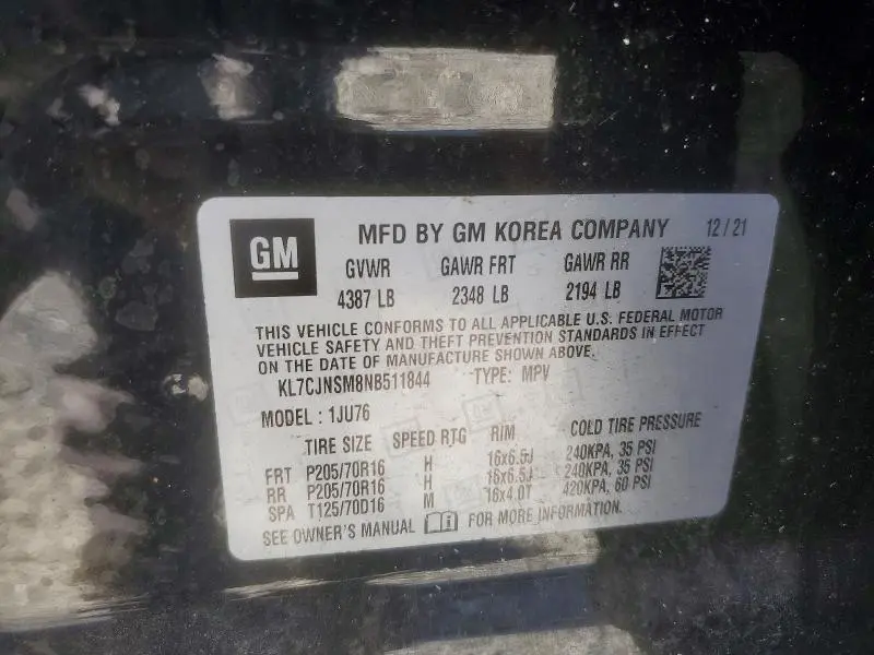 2022 CHEVROLET TRAX LS  