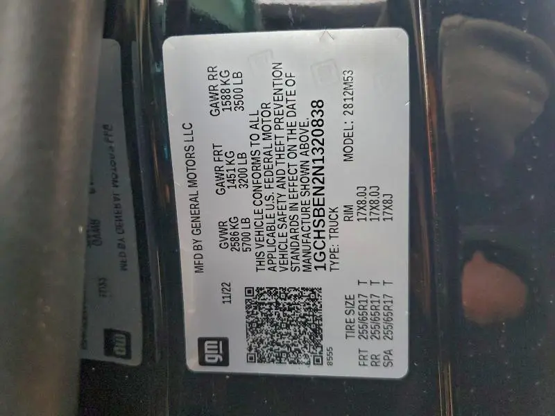 2022 CHEVROLET COLORADO   