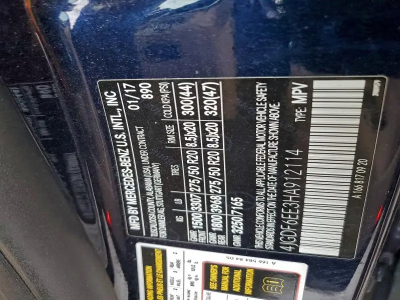 2017 MERCEDES-BENZ GLS 450 4MATIC  