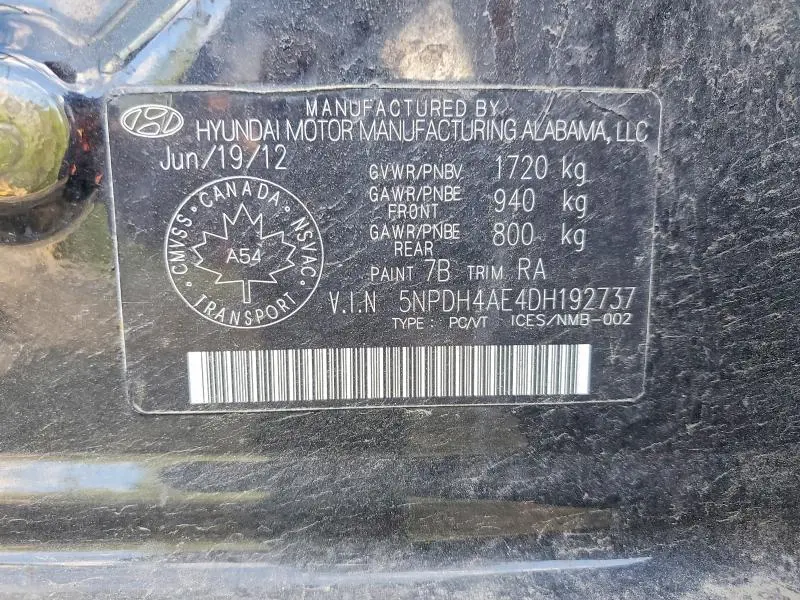 2013 HYUNDAI ELANTRA GLS  