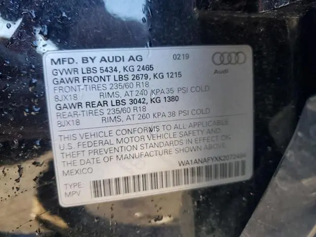 2019 AUDI Q5 PREMIUM  