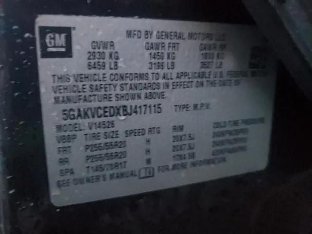 2011 BUICK ENCLAVE CXL  