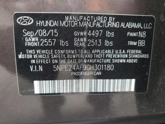 2016 HYUNDAI SONATA SE  